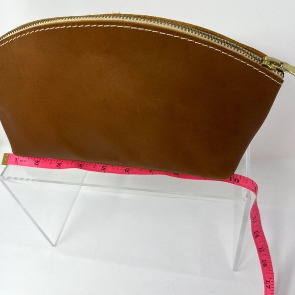 NWOT Portland Goods Leather Makeup Toiletry cosmetics bag - Picture 8 of 9